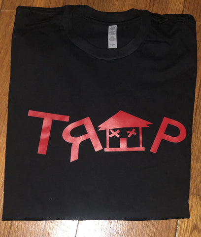 TRAP TEE * BLACK/RED