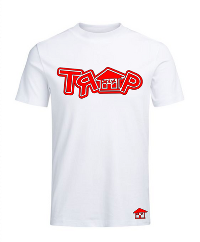 DOUBLE TRAP TEE ((WHITE/RED))