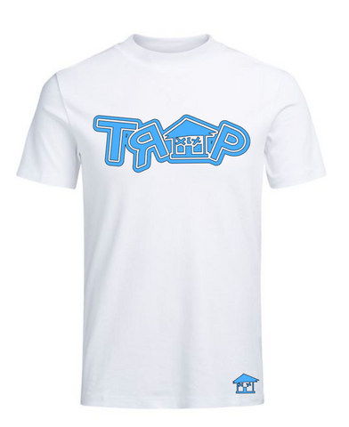 DOUBLE TRAP TEE ((WHITE/ UNC BLUE))