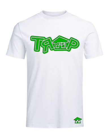 DOUBLE TRAP TEE ((WHITE/ GREEN))