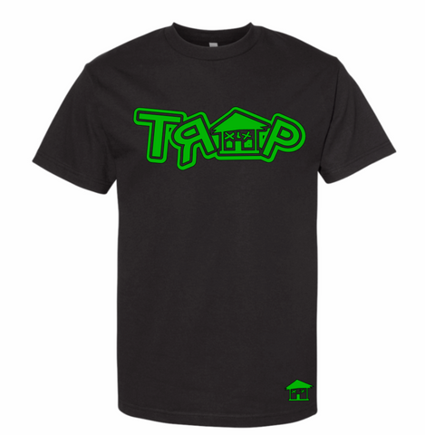 DOUBLE TRAP TEE ((BLACK/ GREEN))