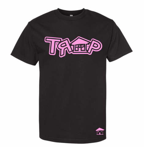 DOUBLE TRAP TEE ((BLACK/ PINK))
