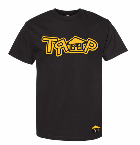 DOUBLE TRAP TEE ((BLACK/ YELLOW GOLD))