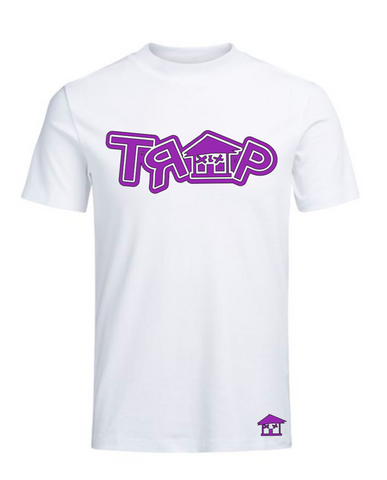 DOUBLE TRAP TEE ((WHITE/ PURPLE))