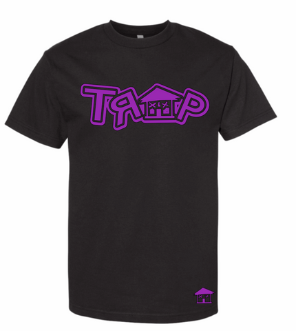 DOUBLE TRAP TEE ((BLACK/ PURPLE))