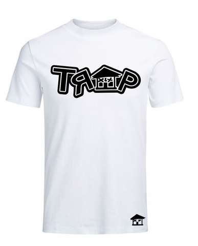 DOUBLE TRAP TEE ((WHITE/BLACK))