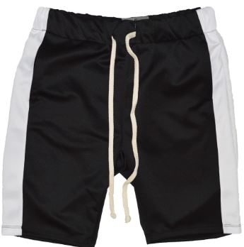 BLACK/WHITE - UNISEX TRACK SHORTS