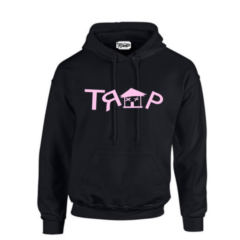 CLASSIC TRAP HOODIE ((BLACK/BABY PINK))
